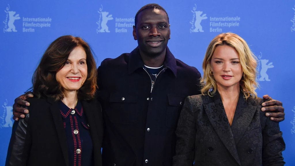 Anne Fontaine, Omar Sy oraz Virginie Efira podczas promocji filmu "Nocny patrol"