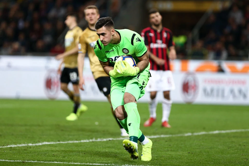 Juan Musso jeszcze w barwach Udinese.