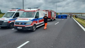 Zderzenie na autostradzie A4 (Źródło: Polska Policja)