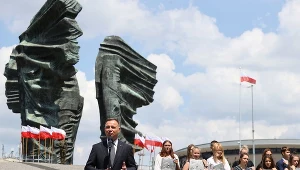 rezydent RP Andrzej Duda podczas uroczystości w Parku Powstańców Śląskich w Katowicach
