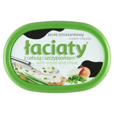 Łaciaty Serek śmietankowy z cebulą i szczypiorkiem 135 g - 1