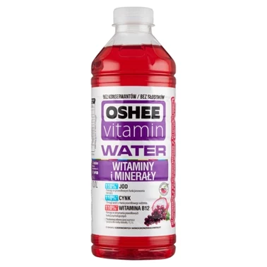 Oshee Vitamin Water Napój niegazowany smak czerwonych winogron-dragonfruit 1,1 l - 1