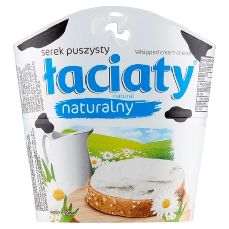 Łaciaty Serek puszysty naturalny 150 g - promocja Biedronka - Ding.pl