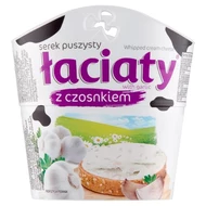 Łaciaty Serek puszysty z czosnkiem 150 g