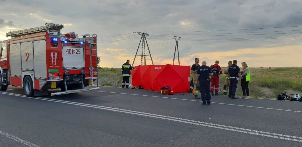 Motocyklista zjechał z drogi i zginął