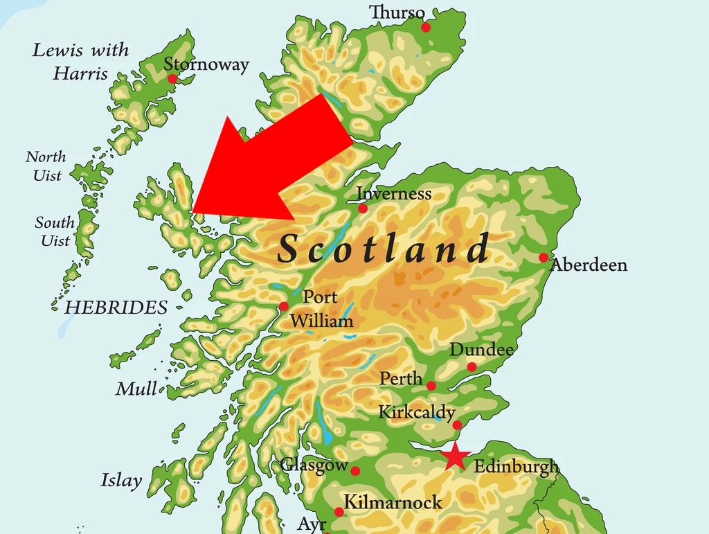 Wyspa Skye należy do archipelagu Hebrydów Wewnętrznych