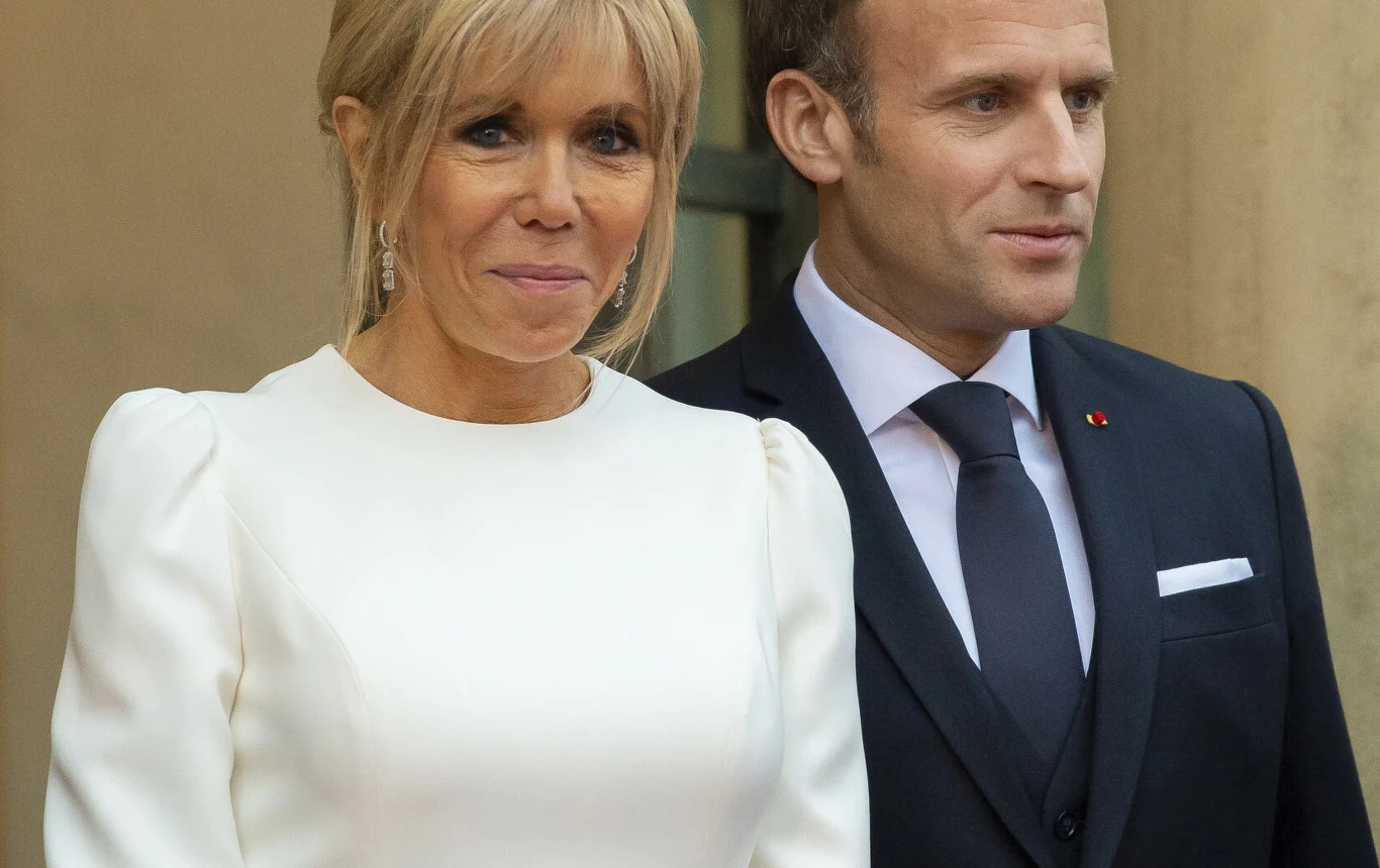 Brigitte Macron z mężem Emmanuelem Brigitte Macron z mężem Emmanuelem