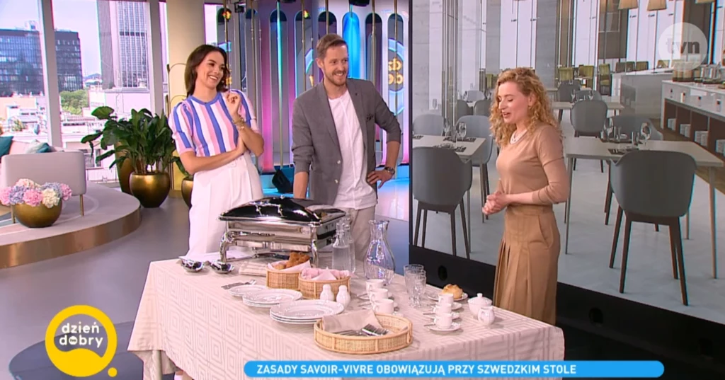 W programie "Dzień Dobry TVN" Dominika Grodowska opowiedziała, jak zachować się przy stole