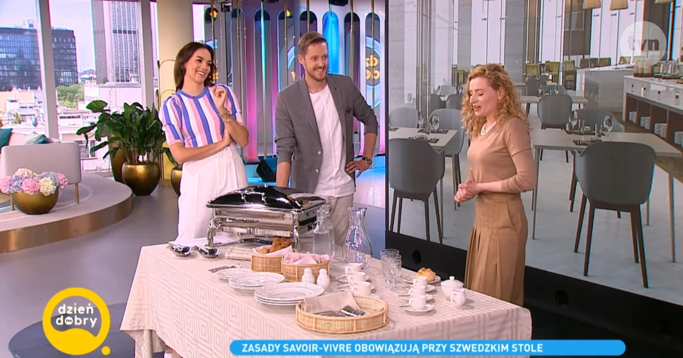 W programie "Dzień Dobry TVN" Dominika Grodowska opowiedziała, jak zachować się przy stole W programie "Dzień Dobry TVN" Dominika Grodowska opowiedziała, jak zachować się przy stole