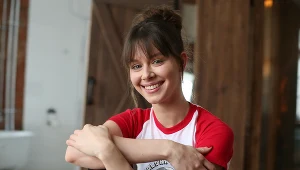 Emma Giegżno na planie filmu "Lokal zamknięty"