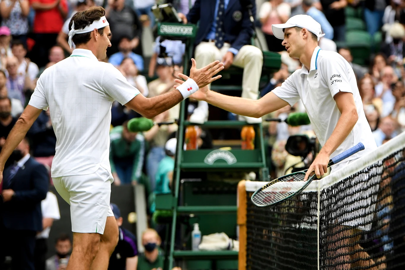 Roger Federer i Hubert Hurkacz Roger Federer i Hubert Hurkacz