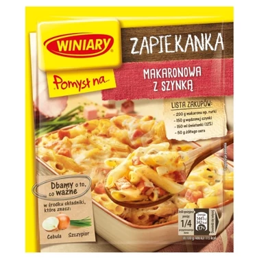 Winiary Pomysł na... Zapiekanka makaronowa z szynką 35 g - 2