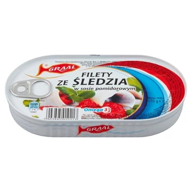 Graal Filety ze śledzia w sosie pomidorowym 170 g - 2
