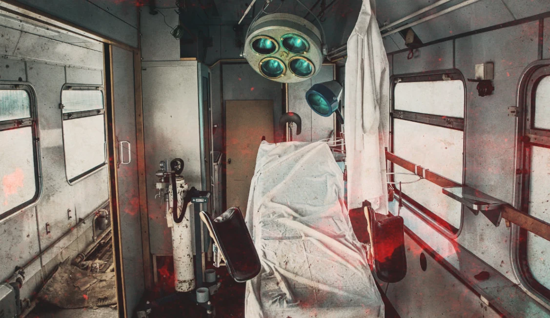 Pełny skład Der Katastrophenzug możemy podziwiać na bocznicy w niemieckim miasteczku Pełny skład Der Katastrophenzug możemy podziwiać na bocznicy w niemieckim miasteczku