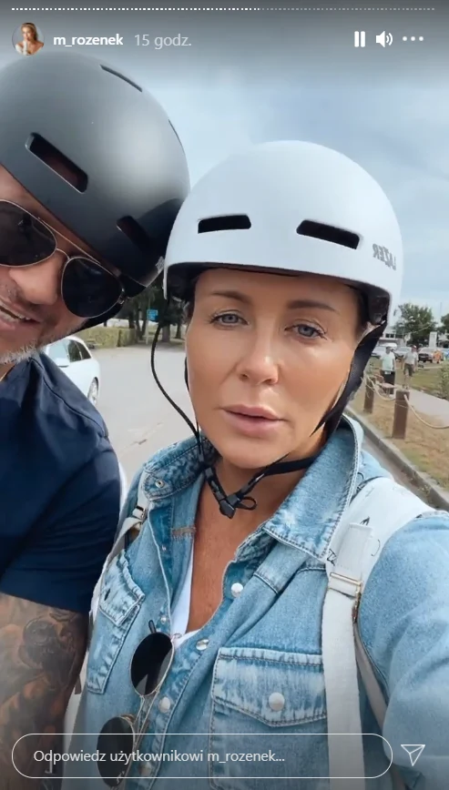 Gonia zrobiła Radkowi wykład o śmianiu się z kasków, https://www.instagram.com/m_rozenek/