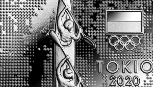 Moneta kolekcjonerska NBP: Polska Reprezentacja Olimpijska Tokio 2020, 10 zł, detal rewersu