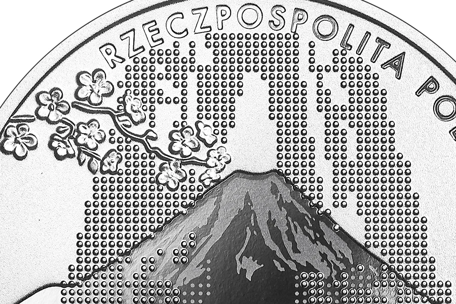Moneta kolekcjonerska NBP: Polska Reprezentacja Olimpijska Tokio 2020, 10 zł, detal awersu Moneta kolekcjonerska NBP: Polska Reprezentacja Olimpijska Tokio 2020, 10 zł, detal awersu
