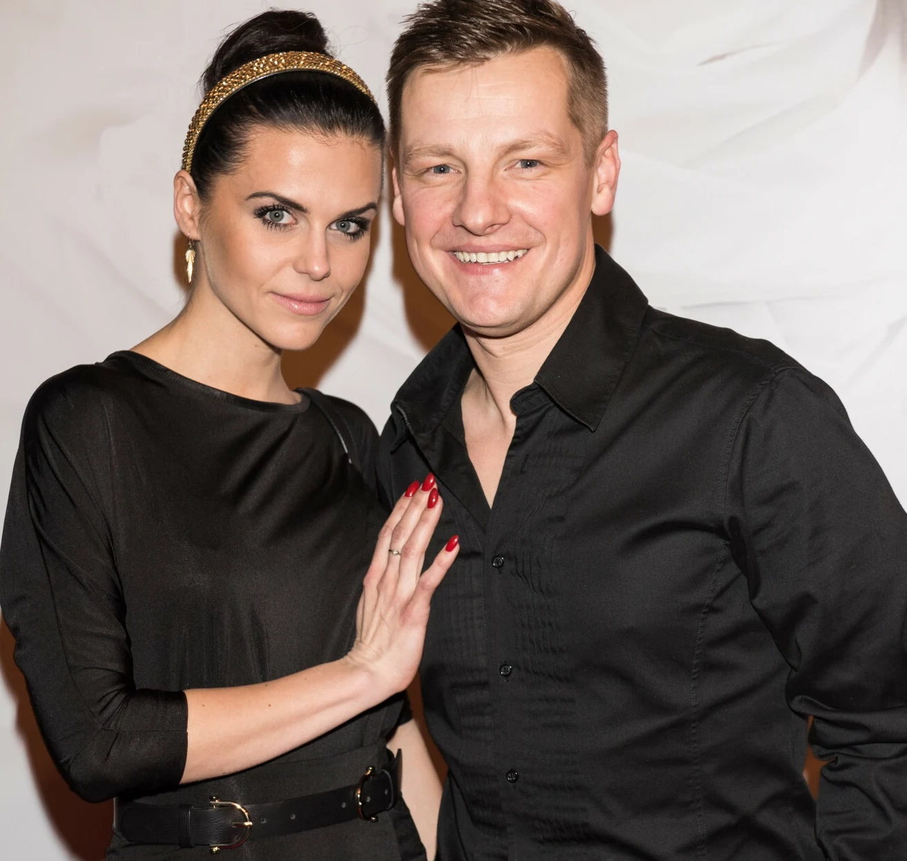 Marcin Mroczek z żoną Marcin Mroczek z żoną