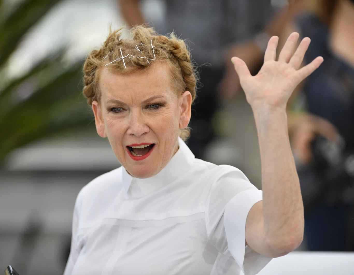 Przewodnicząca jury Andrea Arnold. Trudno powiedzieć, co tu się stało...