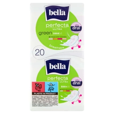 Bella Perfecta Ultra Green Silky Drai Podpaski higieniczne 20 sztuk - 0