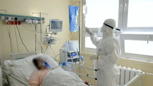 Pacjenci na oddziale covidowym Wojewódzkiego Szpitala w Przemyślu