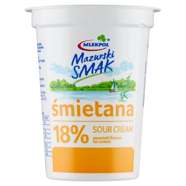 Mlekpol Mazurski Smak Śmietana 18 % 400 g - 3