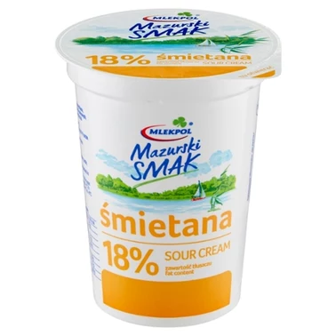 Mlekpol Mazurski Smak Śmietana 18 % 400 g - 2