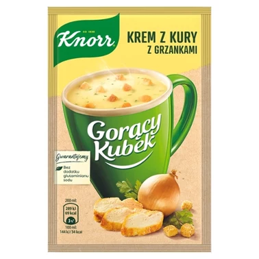 Knorr Gorący Kubek Kremowy rosół z grzankami 16 g - 0