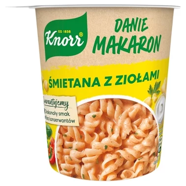 Knorr Danie makaron śmietana z ziołami 59 g - 1