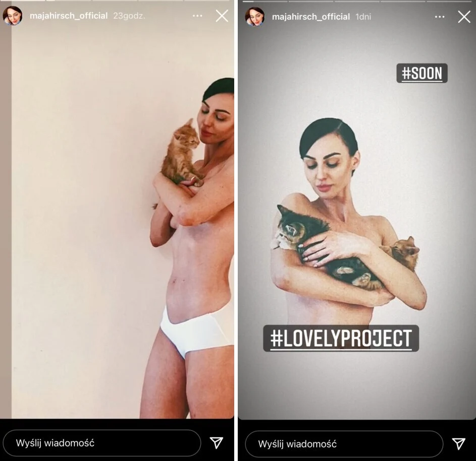 Maja w śmiałych pozach (instagram.com/majahirsch_official) Maja w śmiałych pozach (instagram.com/majahirsch_official)