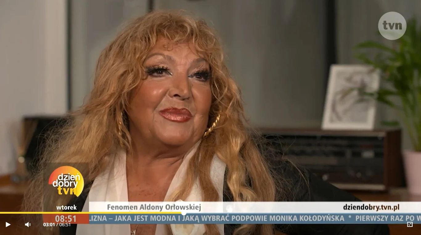 Aldona Orłowska jest nazywana fenomenem /Źródlo:dziendobry.tvn.pl/ Aldona Orłowska jest nazywana fenomenem /Źródlo:dziendobry.tvn.pl/