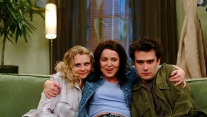 Agnieszka Michalska (w środku) na planie "Lokatorów"