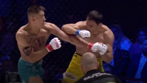 Andrzej Grzebyk (z lewej) pokonał Mariusa Żaromskisa