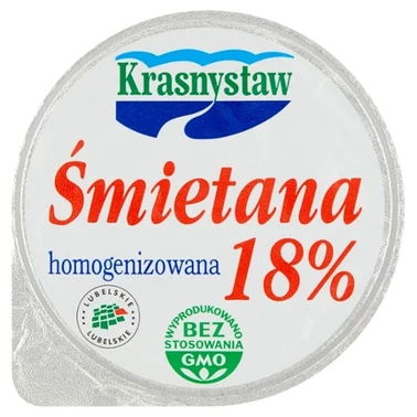 Krasnystaw Śmietana 18 % homogenizowana 150 g - 1