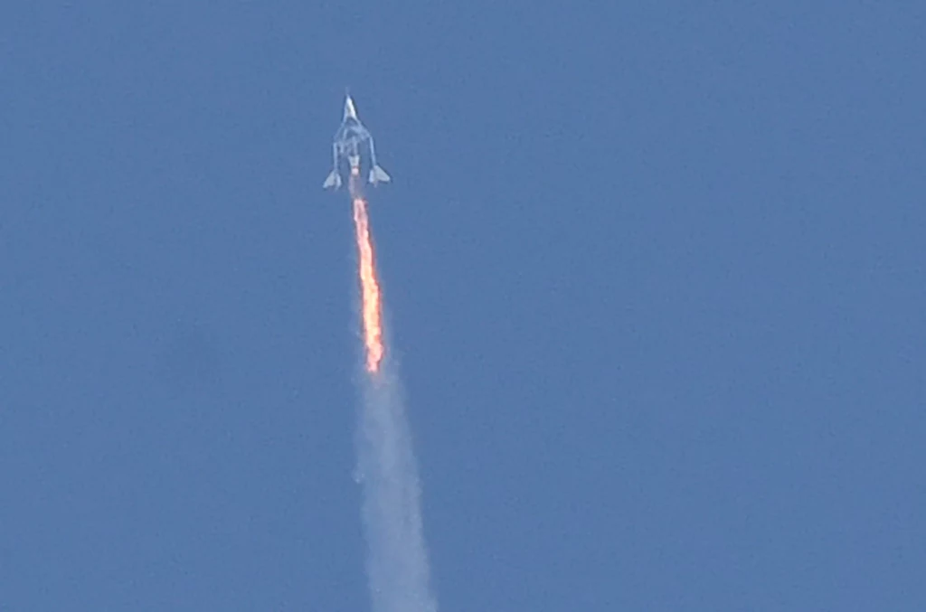 Lot Virgin Galactic w kosmos, 11 lipca 2021 r. 