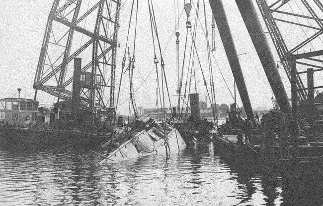 Dziób okrętu podniesiono 27 lipca i wraz z rufą wprowadzono do doku. Specjalna komisja rozpoczęła śledztwo. Wnioski nie były jednoznaczne. Konstruktor okrętowy, inż. Aleksander Potyrała uważał, że doszło do eksplozji gazów zgromadzonych w kotłowni. Innego zdania był kierownik wyszkolenia technicznego Dywizjonu Torpedowców, kpt. mar. Mieczysław Iwański. Uważał on, na podstawie dotychczasowej służby okrętu, że przyczyną była wada konstrukcyjna kolektorów wodnych. Z kolei kolejny członek komisji, kmdr inż. Zdzisław Śladkowski, Szef Służby Technicznej Dowództwa Floty, uważał, że przyczyną było oderwanie się dolnej części walczaka wodnego. Ostatecznie nie ustalono wspólnej wersji. 