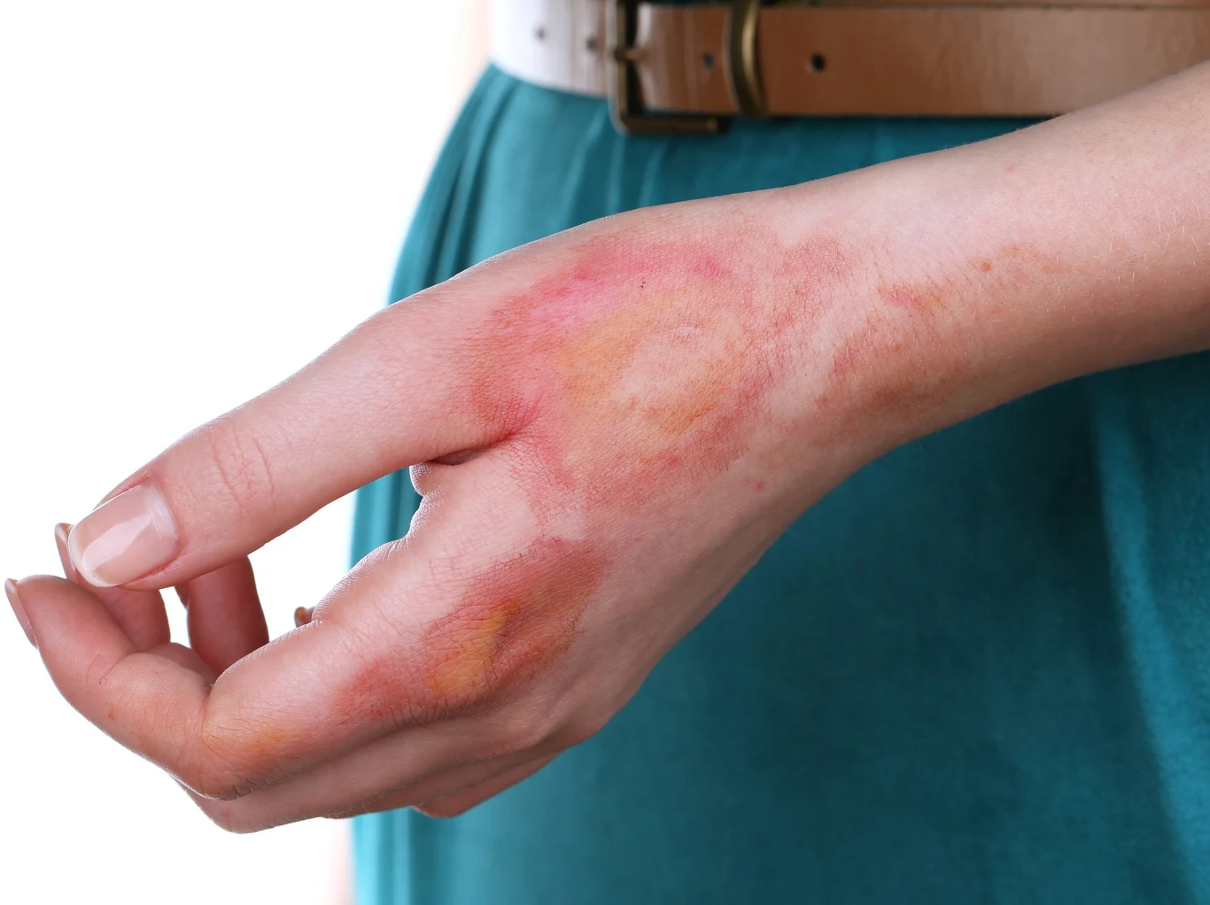 Opatrując oparzenie unikaj smarowania rany tłustymi kremami