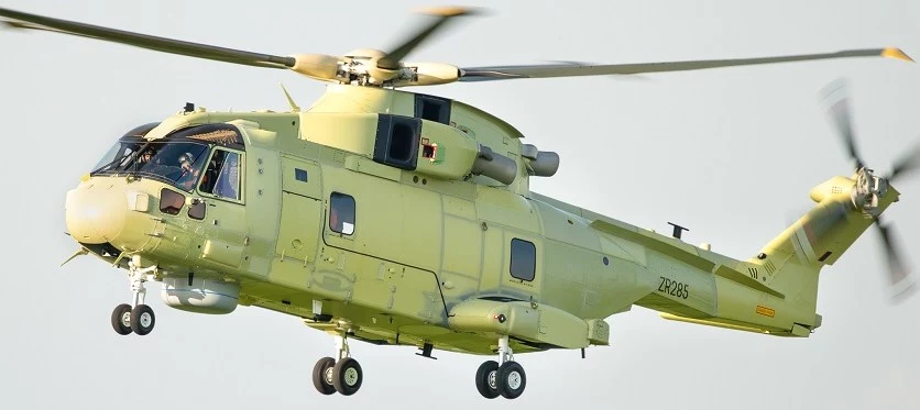 Pierwszy AW101 dla Polski już w powietrzu. Śmigłowiec został w całości wyprodukowany w Wielkiej Brytanii