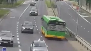 Jechała pod prąd miejskim autobusem!