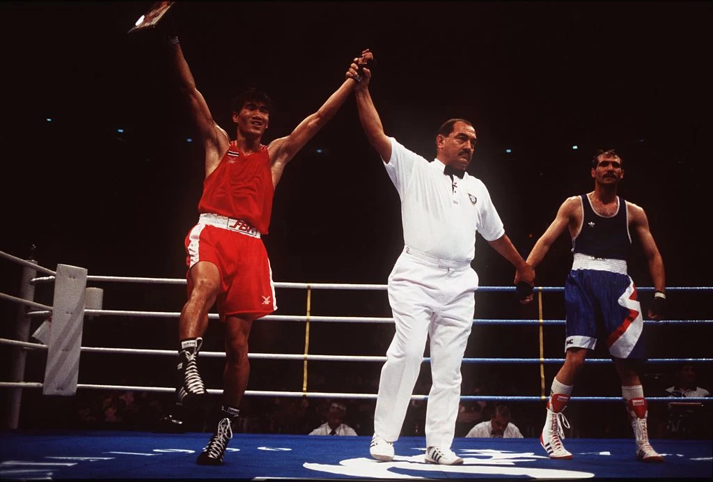 Serafim Todorow (po prawej) po przegranej walce o olimpijskie złoto w 1996 roku Serafim Todorow (po prawej) po przegranej walce o olimpijskie złoto w 1996 roku