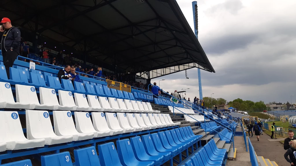 Trybuna główna na stadionie Ruchu Chorzów Trybuna główna na stadionie Ruchu Chorzów