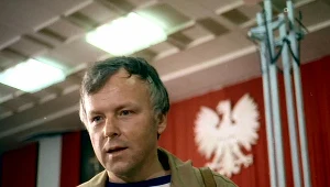 Marian Opania w scenie z "Człowieka z żelaza"