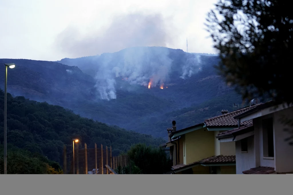 Płomienie pojawiły się w sobotę w okolicach miejscowości Montiferru