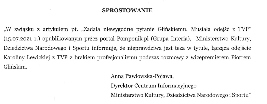 Sprostowanie Sprostowanie