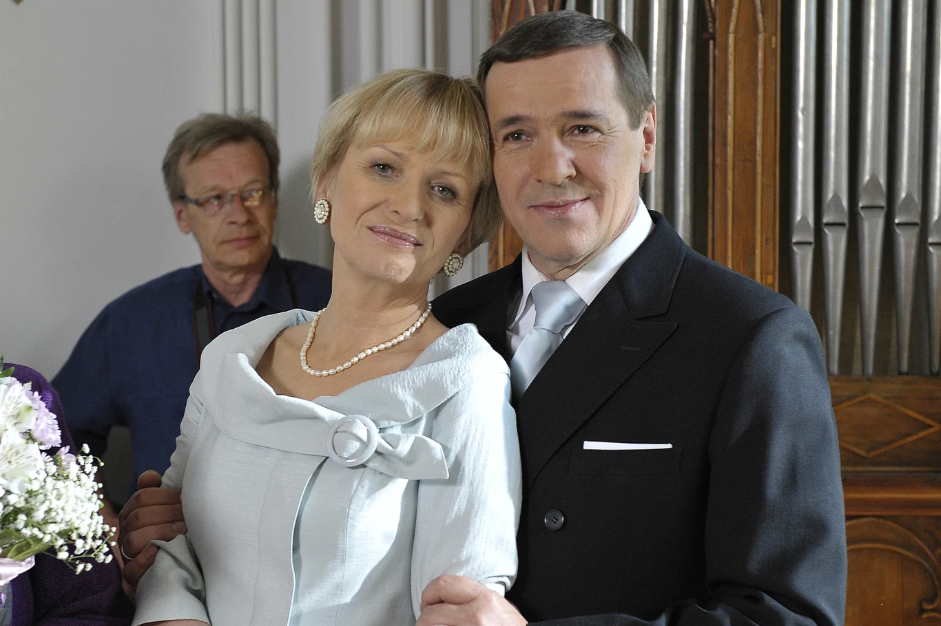 Ze Sławomirą Łozińską w serialu "Barwy szczęścia" Ze Sławomirą Łozińską w serialu "Barwy szczęścia"