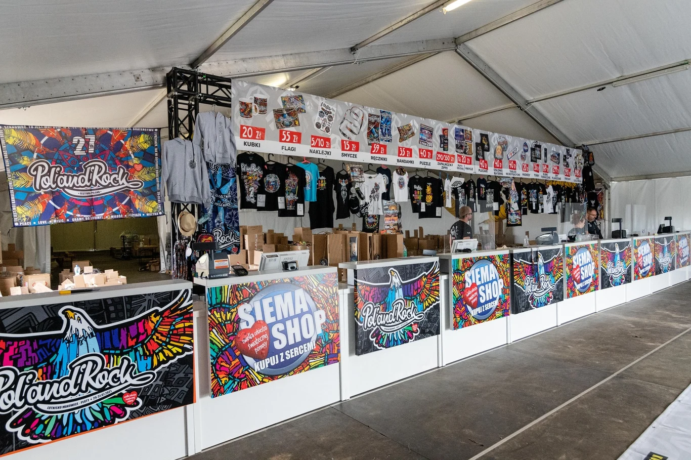 Pol'and'Rock Festival 2021 - sklep stacjonarny