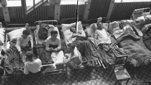 Szpital polowy w pierwszych dniach powstania