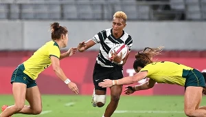 Mecz Fidżi z Australią w rugby. Tokio 2020