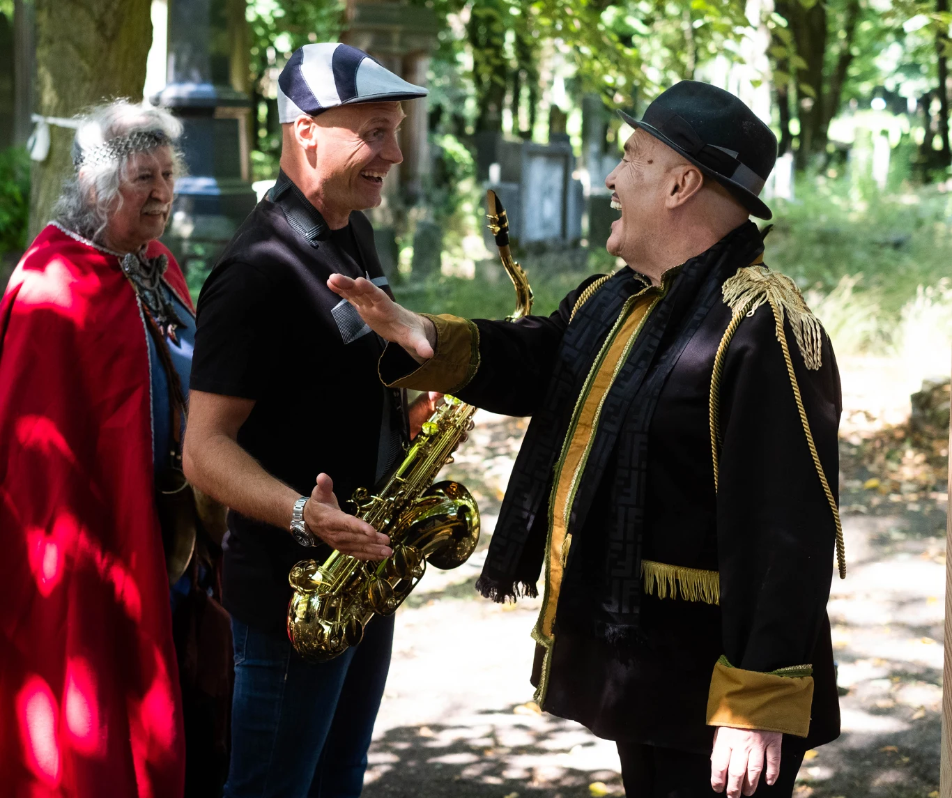 Krzysztof Krawczyk jr. i Marian Lichtman na planie "Wixy"