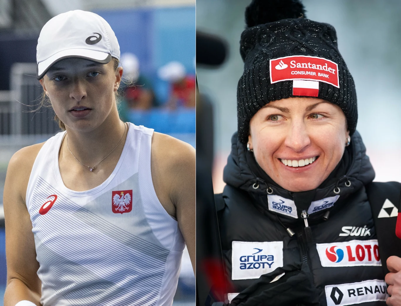 Iga Świątek i Justyna Kowalczyk Iga Świątek i Justyna Kowalczyk